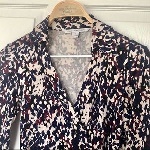 DvF Jeanne Two Silk Wrap Dress Size 4